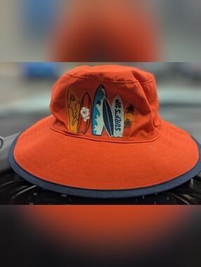 Gymboree Kids Bucket Sun Beach Hat 5-7  Surfs Up